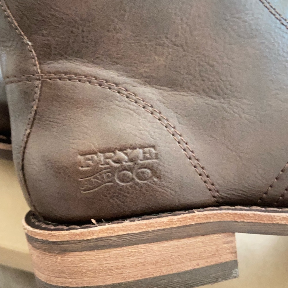 FRYE AND CO. Dark Brown Leather Lace-Up Combat Boots - Picture 7 of 10